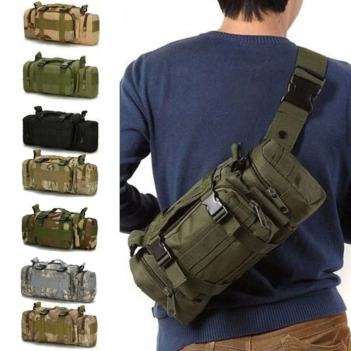 Edc Carry Bag For Men - حقيبة خصر من القماش الخشن مولي