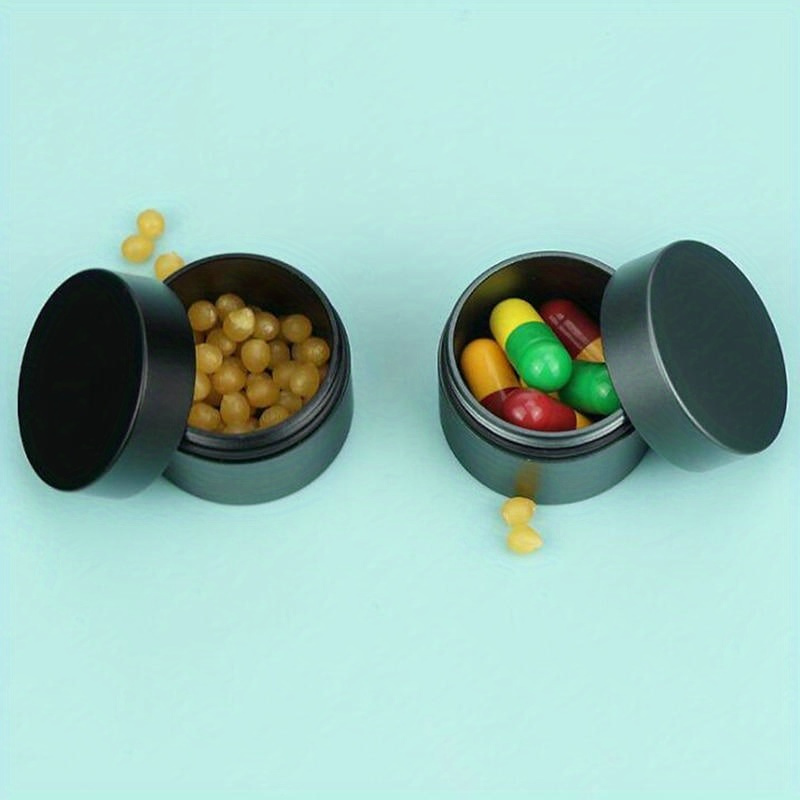 1 قطعة من حاوية الألمنيوم الصغ - مراجعة Edc Pill Carry وسعره