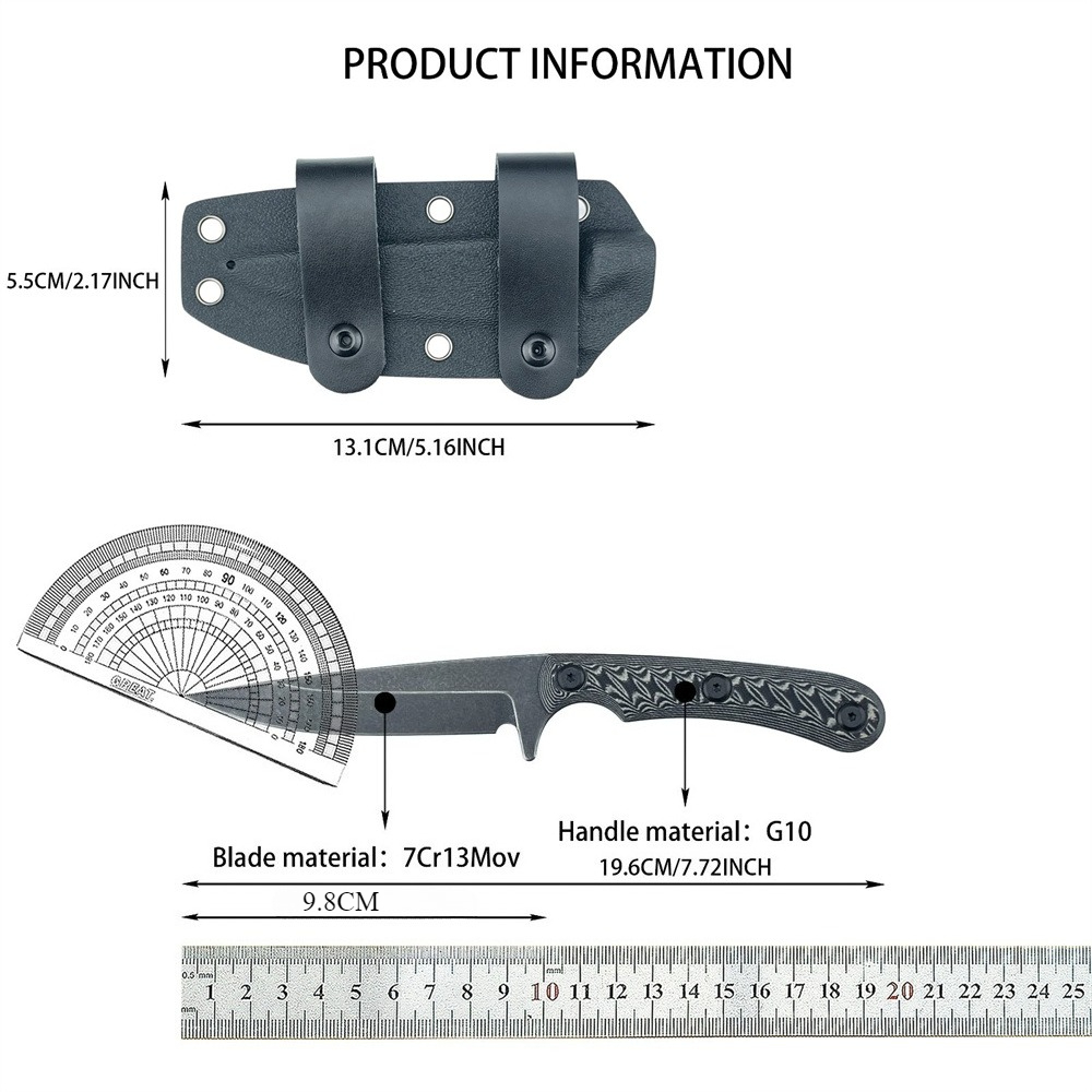سكاكين ذات نصل ثابت كامل، نصل  - مراجعة Edc Carry Fixed Blade Knife وسعره