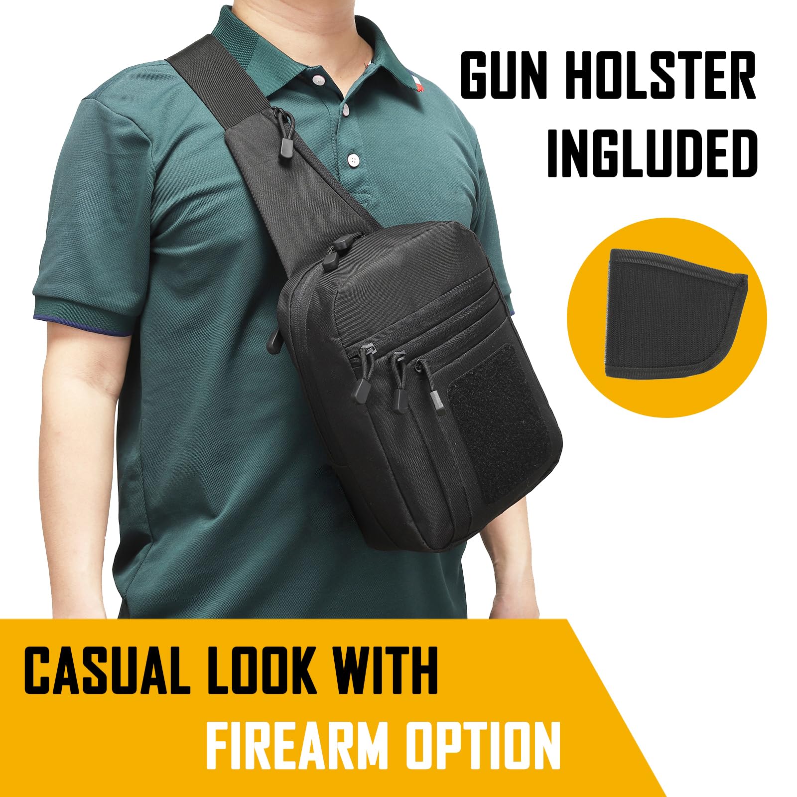 حقيبة كروس مخفية للرجال، حقيبة - مراجعة Edc Carry Bag For Men وسعره