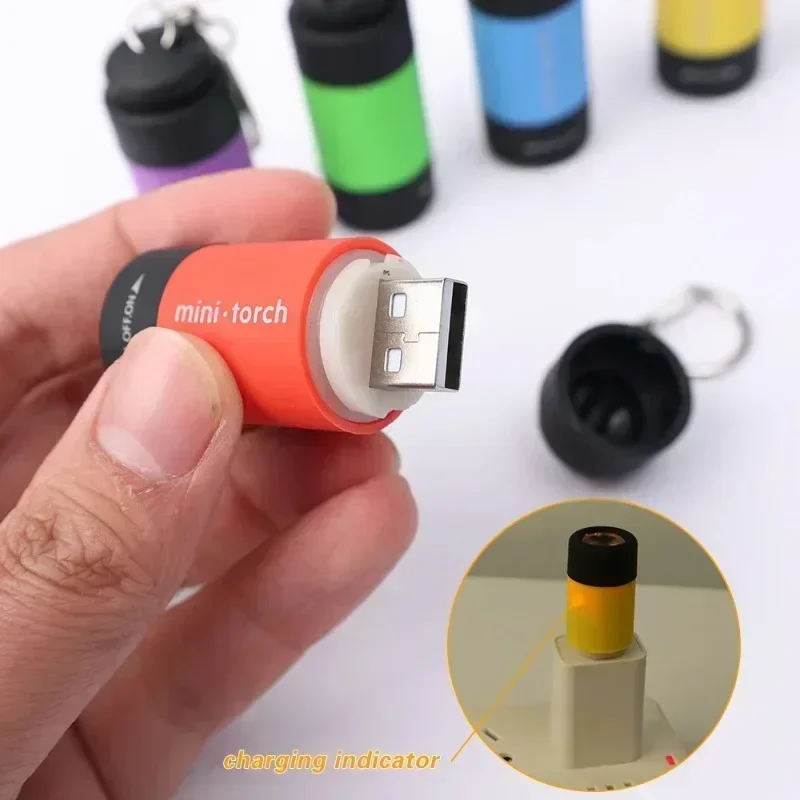 USB قابلة للشحن LED متعددة الو - مراجعة Keychain Flashlight وسعره
