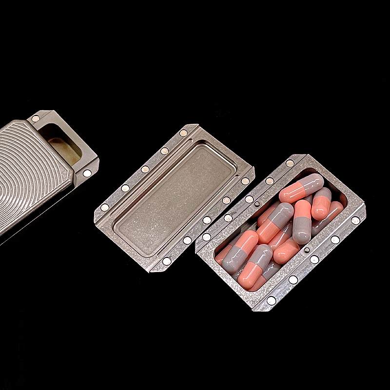 جديد TC4 التيتانيوم الطب حبة ص - مراجعة Edc Pill Carry وسعره