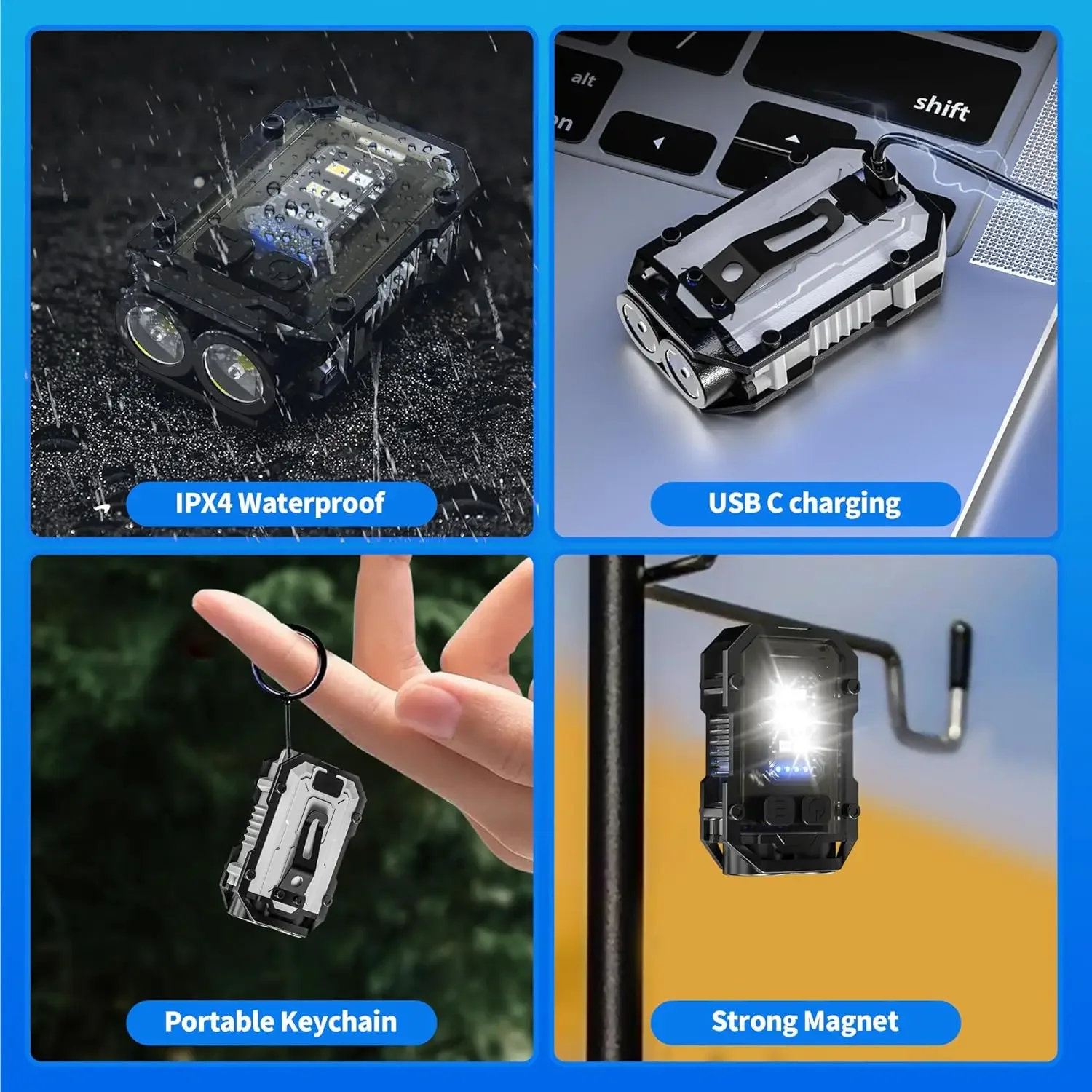 كليب على مصباح يدوي قابلة للشح - مراجعة Keychain Flashlight وسعره