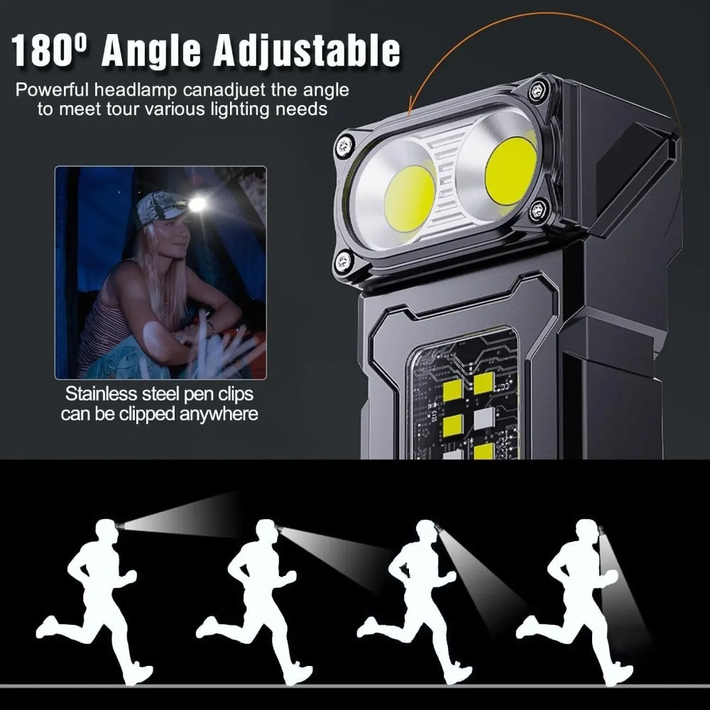 180 °   مصباح يدوي LED قابل لل - مراجعة Keychain Flashlight وسعره
