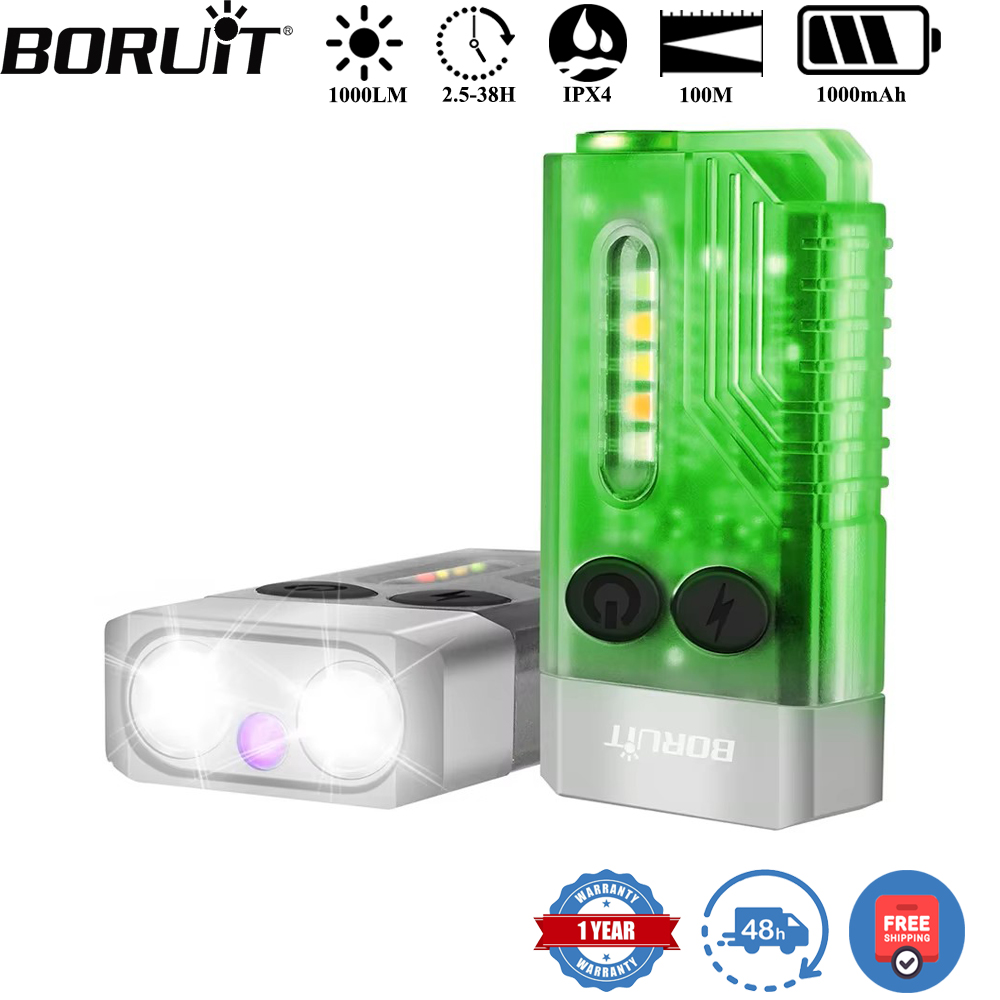 BORUiT V10 المفاتيح الأشعة فوق - مراجعة Keychain Flashlight وسعره