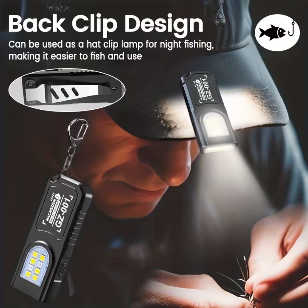 مصباح يدوي صغير COB LED بسلسلة - مراجعة Keychain Flashlight وسعره